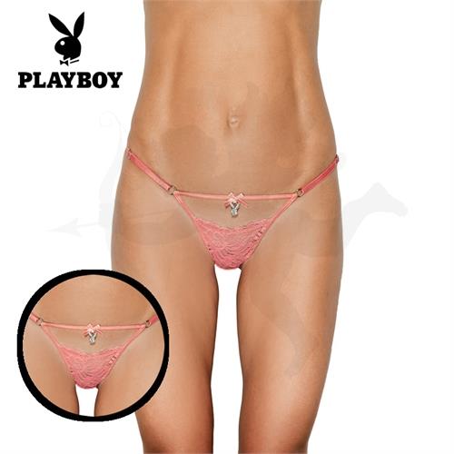 Tanga premium color coral con moño
