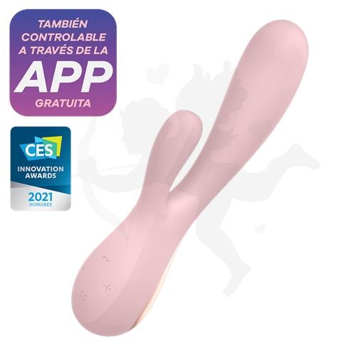 Mono Flex mauve vibrador con control Bluetooth via APP